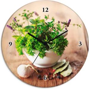 Artland Wanduhr Verschiedene Kräuter - Küche