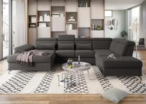 sit&more Wohnlandschaft Cabrio U-Form, mit Sitztiefenverstellung,
