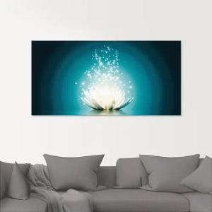 Artland Glasbild Magie der Lotus-Blume, Blumen
