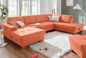 Home affaire Wohnlandschaft Puccini U-Form, mit