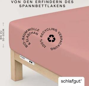 Schlafgut Spannbettlaken PURE Bio-Baumwolle mit Elasthan,