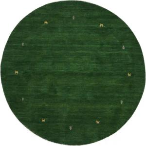 carpetfine Wollteppich Gabbeh Uni, rund, Höhe: