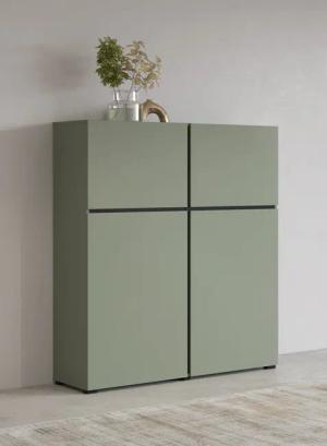 INOSIGN Highboard Cross, moderne grifflose Hochkommode