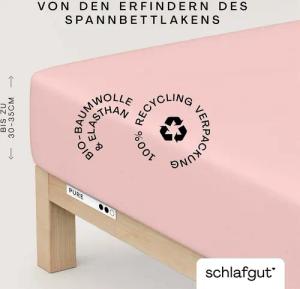 Schlafgut Spannbettlaken PURE Bio-Baumwolle mit Elasthan,