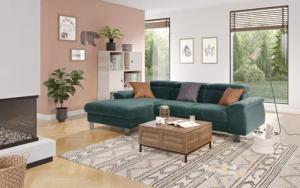 COTTA Ecksofa Komaris L-Form mit Kopfteilverstellung,