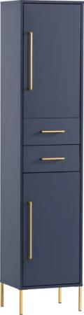 welltime Hochschrank Kent mit goldfarbenen Griffen
