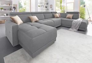 DOMO collection Wohnlandschaft Ava moderne Sitzheftung
