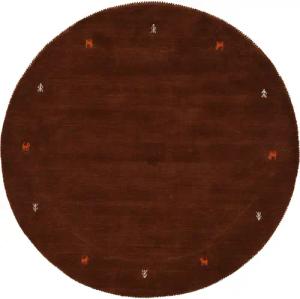 carpetfine Wollteppich Gabbeh Uni, rund, Höhe: