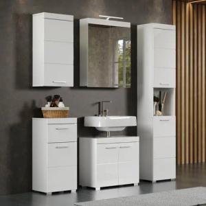 welltime Badmöbel-Set Avena, (Set, 5-St), Hochschrank,