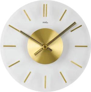 AMS Wanduhr W9319 (Quarzuhr,Glas,Wohnzimmer,Esszimmer,Küche,Arbeitszimmer,Büro, Flur)