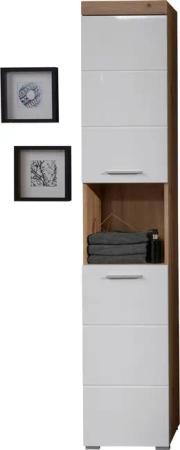 welltime Hochschrank Avena Badezimmerschrank 2-türig mit
