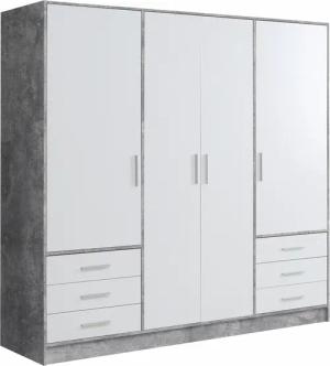 FORTE Kleiderschrank Jupiter, Made in Europe,