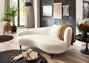 ATLANTIC home collection Chaiselongue Olivia, Nierenform-Sofa