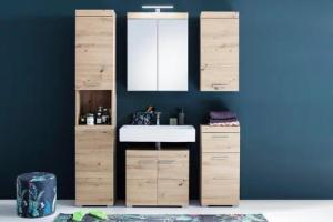 welltime Badmöbel-Set Avena, (Set, 5-St), Hochschrank,