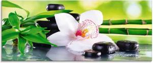 Artland Glasbild Spa Steine Bambus Zweige