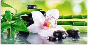 Artland Glasbild Spa Steine Bambus Zweige