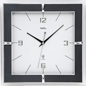 AMS Funkwanduhr F5855 (Quarzuhr,Wohnzimmer,Esszimmer,Küche,Arbeitszimmer,Büro, Flur)