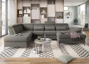 sit&more Wohnlandschaft Cabrio U-Form, mit Sitztiefenverstellung,