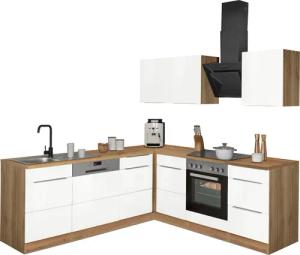 KOCHSTATION Winkelküche KS-Brindisi, Stellbreite 220/220 cm,