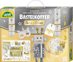 Lena® Kreativset Bastelkoffer Gold & Silber