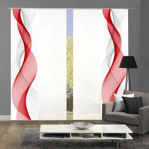 HOME WOHNIDEEN Schiebegardine OPALIA 4ER SET,