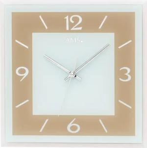 AMS Wanduhr W9574 (Quarzuhr,Glas,Wohnzimmer,Esszimmer,Küche,Arbeitszimmer,Büro, Flur)