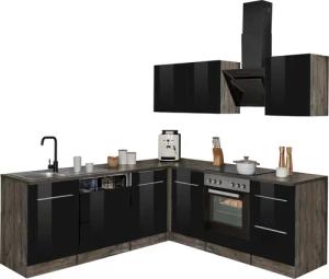KOCHSTATION Winkelküche KS-Brindisi, Stellbreite 220/220 cm,