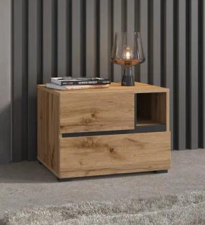 INOSIGN Nachtkommode Cross, moderner griffloser Nachtschrank,