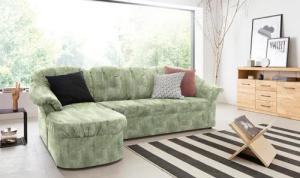 DOMO collection Ecksofa Pegnitz, elegante Rückensteppung,