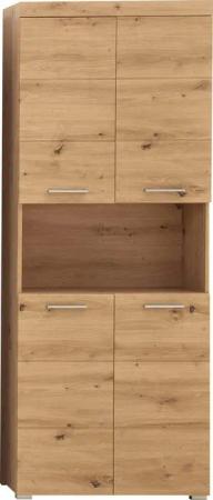 welltime Hochschrank Avena Badschrank 4-türig mit