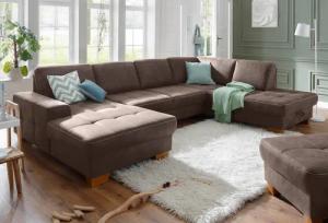 Home affaire Wohnlandschaft Puccini U-Form, mit