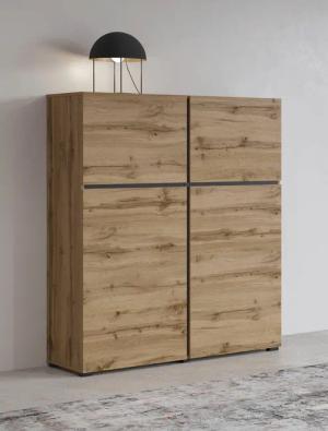INOSIGN Highboard Cross, moderne grifflose Hochkommode
