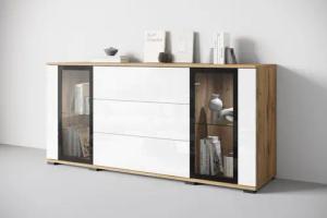 INOSIGN Sideboard modernes Design mit Glaseinsätzen