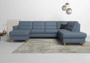 Home affaire Wohnlandschaft Palmera U-Form, Federkern,