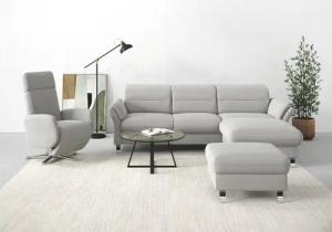 sit&more Ecksofa Grenoble L-Form mit Federkern,