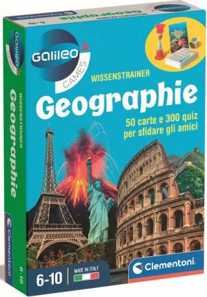 Clementoni® Spiel Galileo, Wissenstrainer Geographie, Quizspiel,