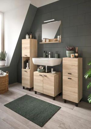 welltime Badmöbel-Set Tampa, Breite 137cm, 4-teilig,
