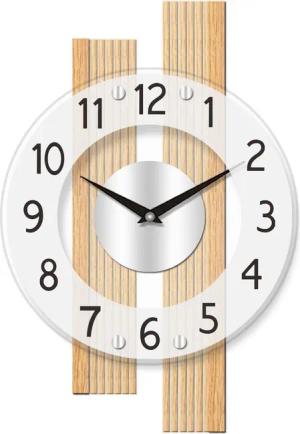 AMS Funkwanduhr F5874 (Quarz,Holz,Buche,Wohnzimmer,Esszimmer,Made in Germany,Büro,Flur)