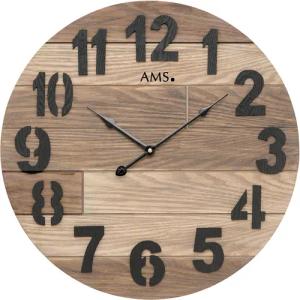 AMS Wanduhr W9569 (Quarzuhr,Holz,Wohnzimmer,Esszimmer,Küche,Arbeitszimmer,Büro,Flur)