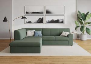 DOMO collection Ecksofa Topper zeitlos elegant,