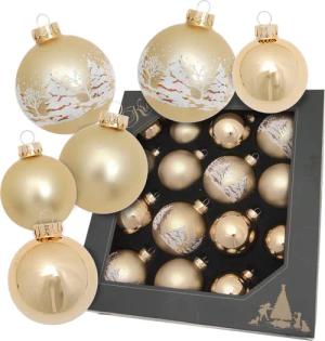 Krebs Glas Lauscha Christbaumschmuck Kugelsortiment (16-tlg),