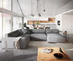 DELIFE Big-Sofa Sirpio, XL Mikrofaser Grau