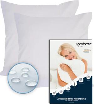 Komfortec Kissenbezüge Wasserdichter Kissenbezug Set, Hypoallergen