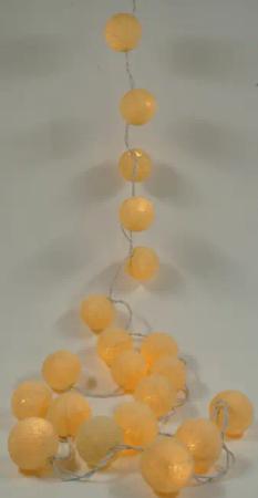 Guru-Shop LED-Lichterkette Stoff Ball Lichterkette, 20`er