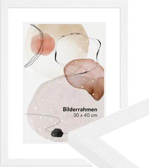WANDStyle Bilderrahmen H300, Weiß, aus Massivholz