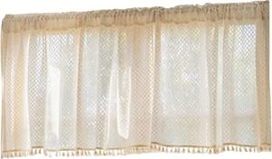 Jibenhome Scheibengardine Boho Scheibengardinen Beige Halbtransparent