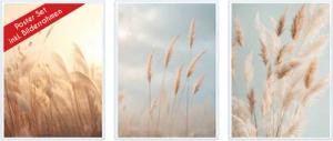 Wackadoo Living Poster Set inklusive Bilderrahmen,