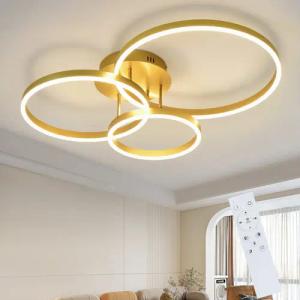 ZMH LED Deckenleuchte Wohnzimmer Modern Gold