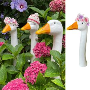 Online-Fuchs Gartenfigur Gänsehals Gartenstecker Gans -