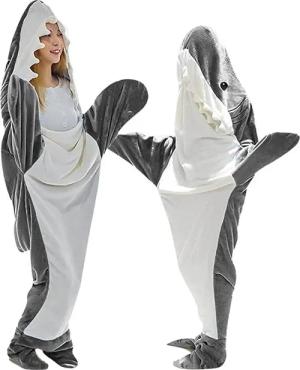 Wohndecke Hai-Decke Hoodie, Superweicher Sofa Kuscheldecke